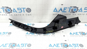 Ornament prag ușă spate dreapta BMW X5 F15 14-18 negru pentru 2 rânduri de scaune cu inserție cromată E-Drive, zgârieturi