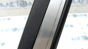 Ornament prag ușă stânga față BMW X5 F15 14-18 negru cu inserție cromată E-Drive, zgârieturi