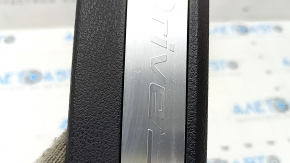 Ornament prag ușă stânga față BMW X5 F15 14-18 negru cu inserție cromată E-Drive, zgârieturi