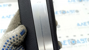 Ornament prag ușă stânga față BMW X5 F15 14-18 negru cu inserție cromată E-Drive, zgârieturi