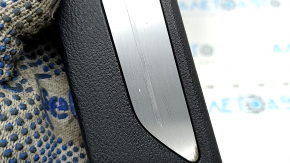 Ornament prag ușă stânga față BMW X5 F15 14-18 negru cu inserție cromată E-Drive, zgârieturi