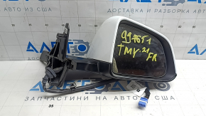 Ansamblu oglindă retrovizoare dreapta Tesla Model Y 20-25 13 pini, PPSW alb, fără capac, lipit