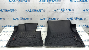 Комплект ковриков салона резина BMW X5 F15 14-18 черный, под 2 ряда, WeatherTech, полезло покрытие