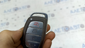 Ключ smart Hyundai Ioniq 17-19 4 кнопки, царапины, полез хром, потерта кнопка Hold