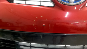 Ansamblu bara față pentru Toyota Prius 30 12-15, roșu, cu dopuri de cârlig de remorcare, grile, emblemă și cadru, zgârieturi, crăpături, găuri care nu provin din fabrică