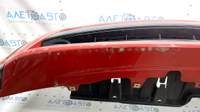 Ansamblu bara față pentru Toyota Prius 30 12-15, roșu, cu dopuri de cârlig de remorcare, grile, emblemă și cadru, zgârieturi, crăpături, găuri care nu provin din fabrică