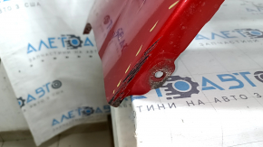 Ansamblu bara față pentru Toyota Prius 30 12-15, roșu, cu dopuri de cârlig de remorcare, grile, emblemă și cadru, zgârieturi, crăpături, găuri care nu provin din fabrică