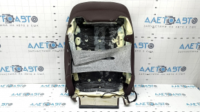 Обшивка спинки водительского сидения BMW X5 F15 15-18 кожа коричневая Dakota, с подогревом