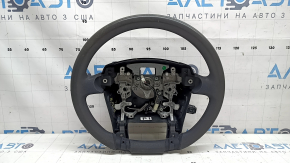 Руль голый Toyota Prius 30 10-15 резина, черный, с управлением круиз-контроля