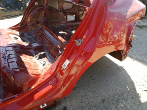 Aripă spate stânga BMW 3 G20 19-26 pe caroserie, roșie, lovituri, mototolită