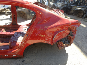 Aripă spate stânga BMW 3 G20 19-26 pe caroserie, roșie, lovituri, mototolită