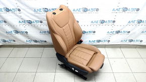 Scaun pasager BMW 3 G20 19-22 cu airbag, electric, încălzit, sport, piele maro COGNAC, curățabil chimic