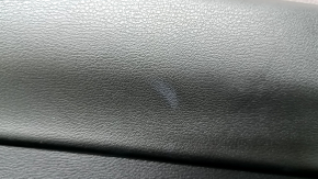 Ornamente ușă, placă portieră stânga față, BMW X5 F15 14-18, negru, inserție și cotieră, piele Dakota Mokka maro, ornamente din lemn lucios, cu mâner și ornamente, zgârieturi, lovitură, necesită curățare