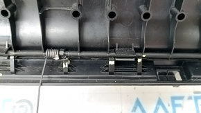 Накладка проема багажника BMW X5 F15 16-18 plug-in черная под 2 ряда, с хром накладками, царапины, сломаны крепления