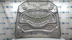 Capotă neagră Audi A6 C7 12-18 aluminiu, argintiu LZ7G, în folie, cu denivelare, zgârietură