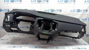 Торпедо передняя панель с AIRBAG Volvo XC90 16-25 тип 1, черная, с простой проекцией