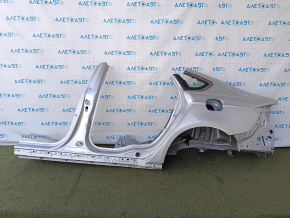 Aripă spate stânga Ford Fusion mk5 13-20, tăiată cu stâlp central, argintie, îndoită