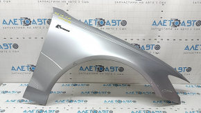 Aripă față dreapta Audi A6 C7 12-18 aluminiu, argintiu LZ7G, vopsit 0.2, vopsea exfoliată
