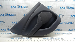 Ornament ușă spate stânga Ford Mustang Mach-E 21-26 negru, inserție piele neagră, cotiera piele neagră, cu mâner, zgârieturi