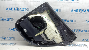 Ornament ușă spate stânga Ford Mustang Mach-E 21-26 negru, inserție piele neagră, cotiera piele neagră, cu mâner, zgârieturi
