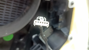 Ornament ușă spate stânga Ford Mustang Mach-E 21-26 negru, inserție piele neagră, cotiera piele neagră, cu mâner, zgârieturi