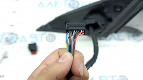 Ansamblu oglindă retrovizoare dreapta pentru Audi A6 C7 12-18 14+2 pini, încălzită, pentru depozitare auto, BSM, semnalizator, reglare automată a intensității luminii, argintiu