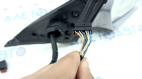 Ansamblu oglindă retrovizoare dreapta pentru Audi A6 C7 12-18 14+2 pini, încălzită, pentru depozitare auto, BSM, semnalizator, reglare automată a intensității luminii, argintiu
