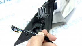 Ansamblu oglindă retrovizoare dreapta pentru Audi A6 C7 12-18 14+2 pini, încălzită, pentru depozitare auto, BSM, semnalizator, reglare automată a intensității luminii, argintiu