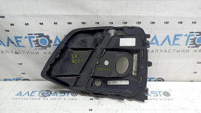 Решетка переднего бампера правая Audi Q5 80A 21-25 черный мат с хромом, S-Line, под радар и парктроник, потерта