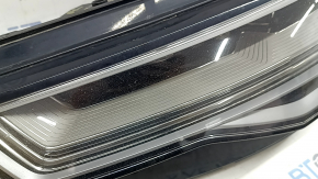 Фара передняя левая в сборе Audi A6 C7 16-18 рест LED, песок, скол, желтит LED