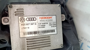 Фара передняя левая в сборе Audi A6 C7 16-18 рест LED, песок, скол, желтит LED