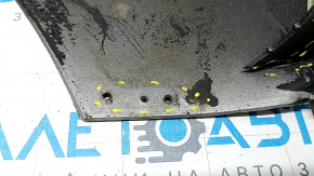 Bara față neaderentă Audi A6 C7 16-16, rest pentru senzori de parcare, argintie, în folie, crăpături, lovituri, zgârieturi, grile și elemente de fixare rupte