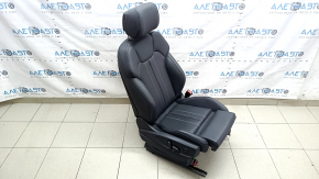 Scaun pasager Audi Q5 80A 21-24 cu airbag, electric, încălzit, piele neagră cu cusături gri, perforație