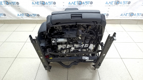 Scaun pasager Audi Q5 80A 21-24 cu airbag, electric, încălzit, piele neagră cu cusături gri, perforație