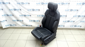 Scaun șofer Audi Q5 80A 21-25 cu airbag, electric, încălzit, piele neagră cu cusături gri, perforație