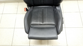 Scaun șofer Audi Q5 80A 21-25 cu airbag, electric, încălzit, piele neagră cu cusături gri, perforație