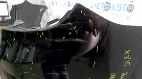 Bara spate nefinisată BMW X3 F25 11-17 pentru senzori de parcare, M Sport, neagră 475, zgârieturi, suport rupt, suport crăpat
