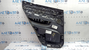 Обшивка двери карточка задняя правая в сборе BMW X3 F25 11-17 кожа черная без шторки, подлокотник кожа черная, вставка кожа черная, молдинг под дерево, царапины, облезла ручка, под химчистку