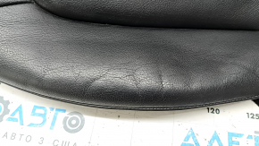Tapițerie pernă scaun șofer pentru Audi A6 C7 12-17, piele neagră, încălzită, îndoită, crăpată