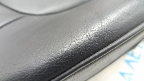 Tapițerie pernă scaun șofer pentru Audi A6 C7 12-17, piele neagră, încălzită, îndoită, crăpată