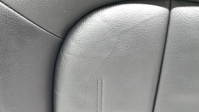 Spatele scaunelor din rândul din spate, dreapta, Audi A6 C7 12-18, piele neagră, încălzită, cu centură de siguranță, centură împușcată, husă centură lipsă, îndoită