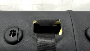 Spatele scaunelor din rândul din spate, dreapta, Audi A6 C7 12-18, piele neagră, încălzită, cu centură de siguranță, centură împușcată, husă centură lipsă, îndoită