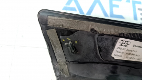 Ornament prag exterior spate stânga pentru Audi Q8 19-26, negru cu crom, zgârieturi, elemente de fixare rupte