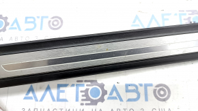 Ornament prag ușă dreapta față pentru Audi Q8 19-26, negru cu crom, iluminare din spate, crom curățat chimic