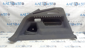 Ornament arc stâng pentru Audi Q8 20-26, negru, sub suspensie pneumatică, acoperit cu funingine