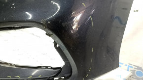 Бампер передний голый Honda Insight 19-22 синий, под парктроники, надрывы, сколы, паутина, затерт, треснуты крепления, отсутствуют фрагменты, отсутствует крепление парктроника