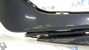 Бампер передний голый Honda Insight 19-22 синий, под парктроники, надрывы, сколы, паутина, затерт, треснуты крепления, отсутствуют фрагменты, отсутствует крепление парктроника