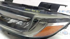 Фара передняя левая Honda Insight 19-22 LED, под полировку, сколы на хром молдинге, желтит LED, потерто стекло