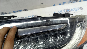 Фара передняя левая Honda Insight 19-22 LED, под полировку, сколы на хром молдинге, желтит LED, потерто стекло