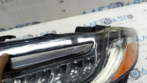 Фара передняя левая Honda Insight 19-22 LED, под полировку, сколы на хром молдинге, желтит LED, потерто стекло
